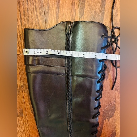 41N Birkenstock Longford Tall Lace-Up Riding Boots - Dark Brown - Picture 15 of 16